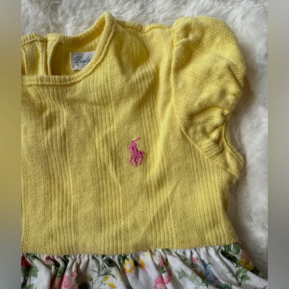 Ralph Lauren Yellow Floral Baby Bubble